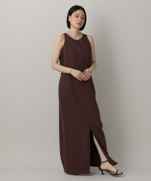 A part by(アパートバイ)の「Apbバックホールデニムワンピース(ワンピース・レディース・ネイビー/ボルドー・SMALL/MEDIUM)」の9枚目の写真