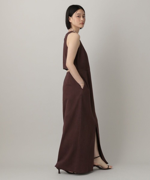 A part by(アパートバイ)の「Apbバックホールデニムワンピース(ワンピース・レディース・ネイビー/ボルドー・SMALL/MEDIUM)」の7枚目の写真