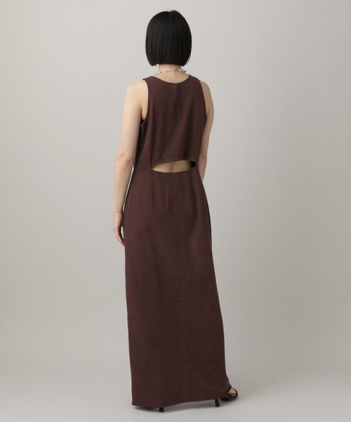 A part by(アパートバイ)の「Apbバックホールデニムワンピース(ワンピース・レディース・ネイビー/ボルドー・SMALL/MEDIUM)」の6枚目の写真