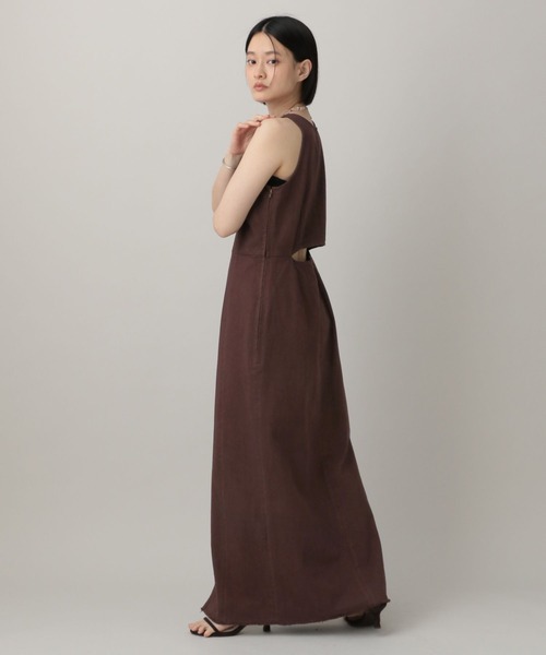 A part by(アパートバイ)の「Apbバックホールデニムワンピース(ワンピース・レディース・ネイビー/ボルドー・SMALL/MEDIUM)」の5枚目の写真