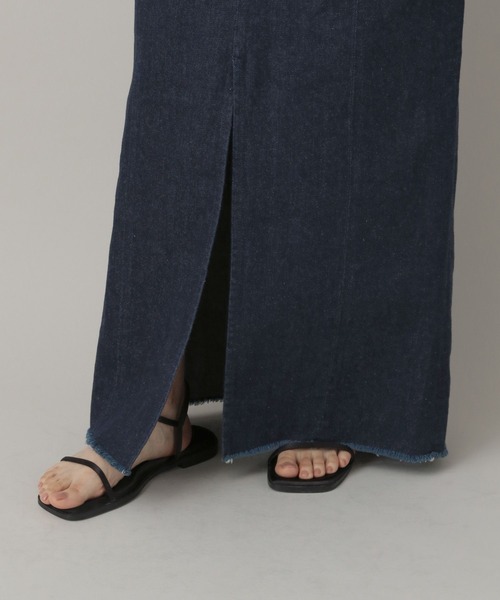 A part by(アパートバイ)の「Apbバックホールデニムワンピース(ワンピース・レディース・ネイビー/ボルドー・SMALL/MEDIUM)」の15枚目の写真