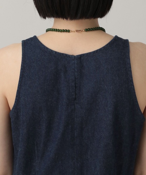 A part by(アパートバイ)の「Apbバックホールデニムワンピース(ワンピース・レディース・ネイビー/ボルドー・SMALL/MEDIUM)」の12枚目の写真