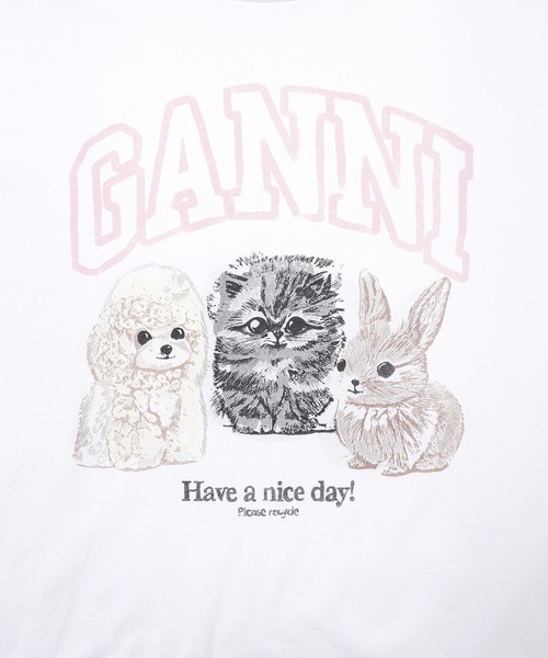 GANNI(ガニー)の「Re-cut Heavy Jersey Animals Long sleeve(Tシャツ/カットソー・レディース・ホワイト系その他・S/M/L/XS)」の3枚目の写真