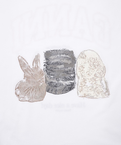 GANNI(ガニー)の「Re-cut Heavy Jersey Animals Long sleeve(Tシャツ/カットソー・レディース・ホワイト系その他・S/M/L/XS)」の6枚目の写真
