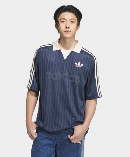 adidas（アディダス）の「adidas/アディダス COLLARED GOALIE 半袖トップス（Tシャツ/カットソー・メンズ・ブラック/ピンク/ホワイト/ネイビー・L/XS/S/M/XL）」の3枚目の写真