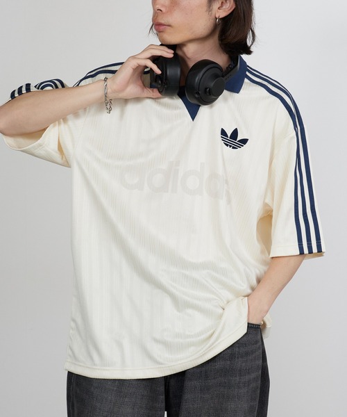 adidas（アディダス）の「adidas/アディダス COLLARED GOALIE 半袖トップス（Tシャツ/カットソー・メンズ・ブラック/ピンク/ホワイト/ネイビー・L/XS/S/M/XL）」の2枚目の写真