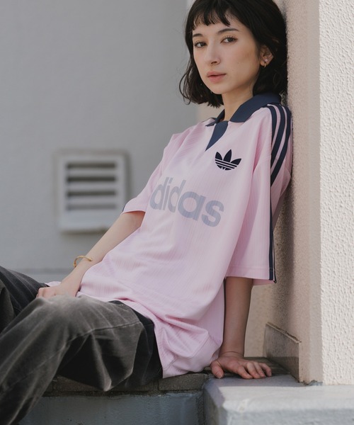 adidas（アディダス）の「adidas/アディダス COLLARED GOALIE 半袖トップス（Tシャツ/カットソー・メンズ・ブラック/ピンク/ホワイト/ネイビー・L/XS/S/M/XL）」の4枚目の写真