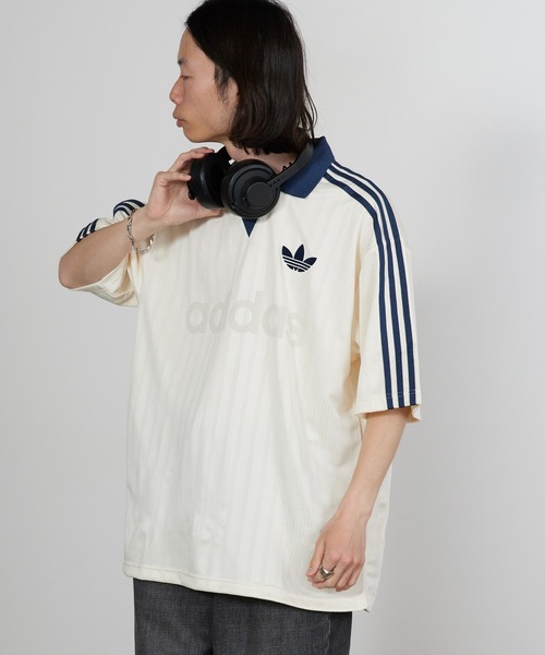 adidas（アディダス）の「adidas/アディダス COLLARED GOALIE 半袖トップス（Tシャツ/カットソー・メンズ・ブラック/ピンク/ホワイト/ネイビー・L/XS/S/M/XL）」の10枚目の写真