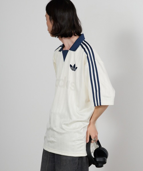 adidas（アディダス）の「adidas/アディダス COLLARED GOALIE 半袖トップス（Tシャツ/カットソー・メンズ・ブラック/ピンク/ホワイト/ネイビー・L/XS/S/M/XL）」の13枚目の写真