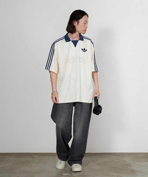 adidas（アディダス）の「adidas/アディダス COLLARED GOALIE 半袖トップス（Tシャツ/カットソー・メンズ・ブラック/ピンク/ホワイト/ネイビー・L/XS/S/M/XL）」の14枚目の写真