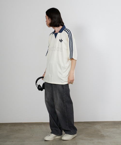 adidas（アディダス）の「adidas/アディダス COLLARED GOALIE 半袖トップス（Tシャツ/カットソー・メンズ・ブラック/ピンク/ホワイト/ネイビー・L/XS/S/M/XL）」の16枚目の写真