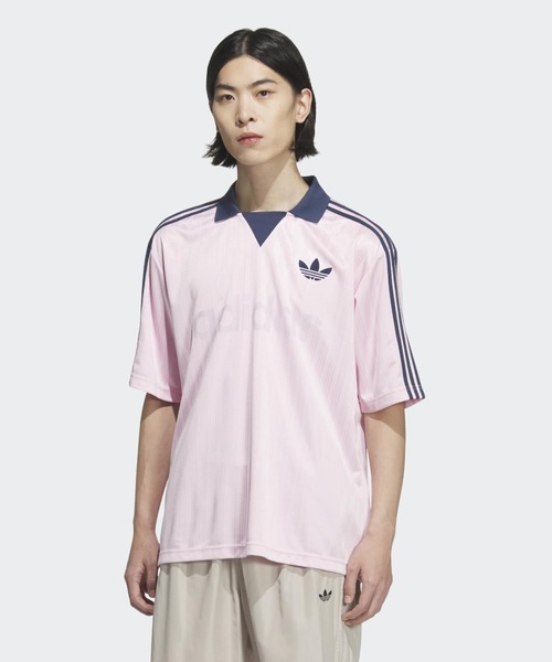 adidas（アディダス）の「adidas/アディダス COLLARED GOALIE 半袖トップス（Tシャツ/カットソー・メンズ・ブラック/ピンク/ホワイト/ネイビー・L/XS/S/M/XL）」の5枚目の写真