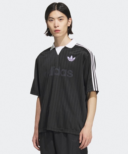 adidas（アディダス）の「adidas/アディダス COLLARED GOALIE 半袖トップス（Tシャツ/カットソー・メンズ・ブラック/ピンク/ホワイト/ネイビー・L/XS/S/M/XL）」の18枚目の写真