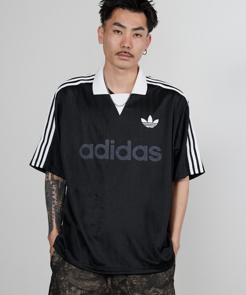 adidas（アディダス）の「adidas/アディダス COLLARED GOALIE 半袖トップス（Tシャツ/カットソー・メンズ・ブラック/ピンク/ホワイト/ネイビー・L/XS/S/M/XL）」の20枚目の写真