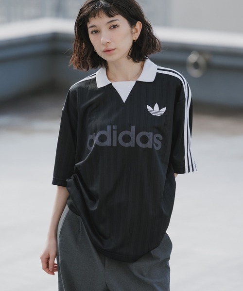 adidas（アディダス）の「adidas/アディダス COLLARED GOALIE 半袖トップス（Tシャツ/カットソー・メンズ・ブラック/ピンク/ホワイト/ネイビー・L/XS/S/M/XL）」の19枚目の写真