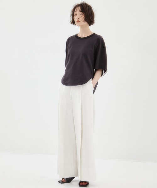 STUDIOUS（ステュディオス）の「【STUDIOUS/ステュディオス】Oversized Tee/オーバーサイズTシャツ（Tシャツ/カットソー・レディース・ブラック/ライトブルー/ホワイト・FREE）」の21枚目の写真