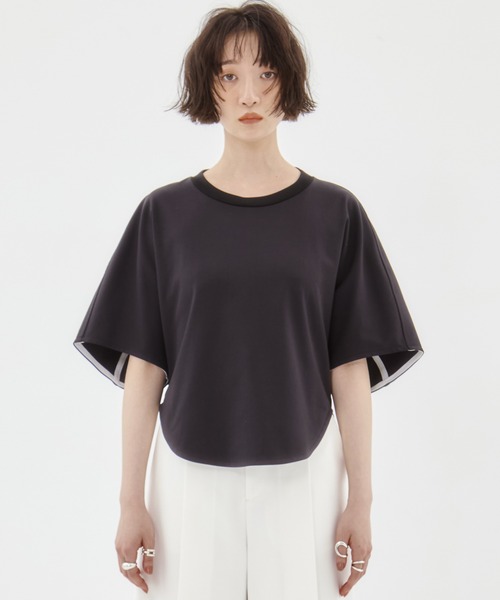 STUDIOUS（ステュディオス）の「【STUDIOUS/ステュディオス】Oversized Tee/オーバーサイズTシャツ（Tシャツ/カットソー・レディース・ブラック/ライトブルー/ホワイト・FREE）」の19枚目の写真