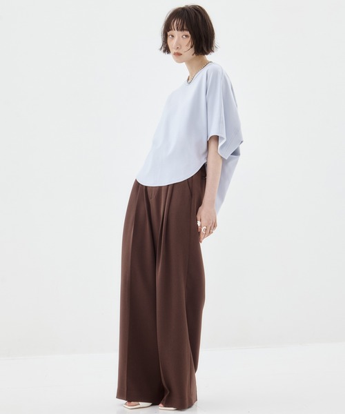 STUDIOUS（ステュディオス）の「【STUDIOUS/ステュディオス】Oversized Tee/オーバーサイズTシャツ（Tシャツ/カットソー・レディース・ブラック/ライトブルー/ホワイト・FREE）」の15枚目の写真