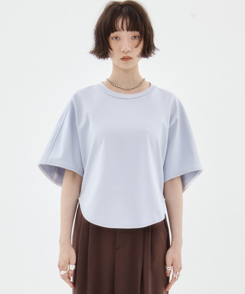 STUDIOUS（ステュディオス）の「【STUDIOUS/ステュディオス】Oversized Tee/オーバーサイズTシャツ（Tシャツ/カットソー・レディース・ブラック/ライトブルー/ホワイト・FREE）」の13枚目の写真
