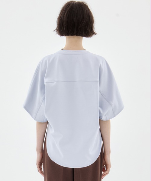 STUDIOUS（ステュディオス）の「【STUDIOUS/ステュディオス】Oversized Tee/オーバーサイズTシャツ（Tシャツ/カットソー・レディース・ブラック/ライトブルー/ホワイト・FREE）」の11枚目の写真