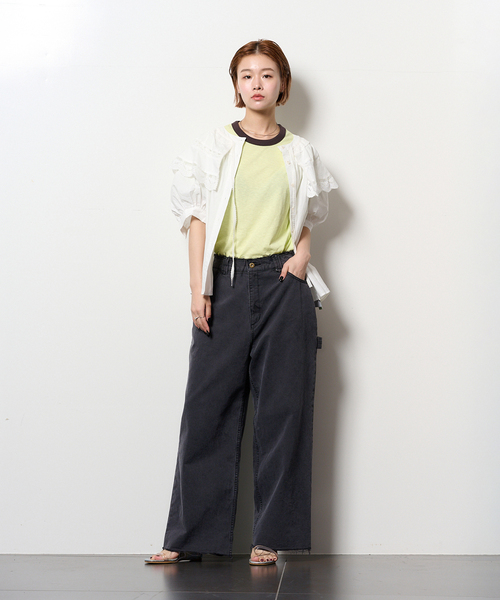 GREEN BUTTER COLLAR LACE ブラウス（シャツ/ブラウス）｜GREEN