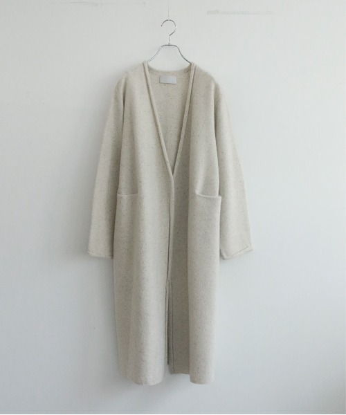 WALANCE(ワランス)の「boiled wool long cardigan(カーディガン/ボレロ・レディース・チャコール/ライトベージュ・FREE)」の8枚目の写真