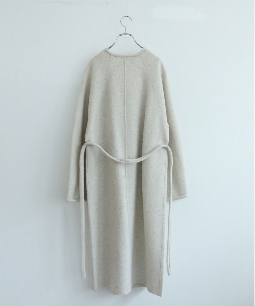 WALANCE(ワランス)の「boiled wool long cardigan(カーディガン/ボレロ・レディース・チャコール/ライトベージュ・FREE)」の10枚目の写真