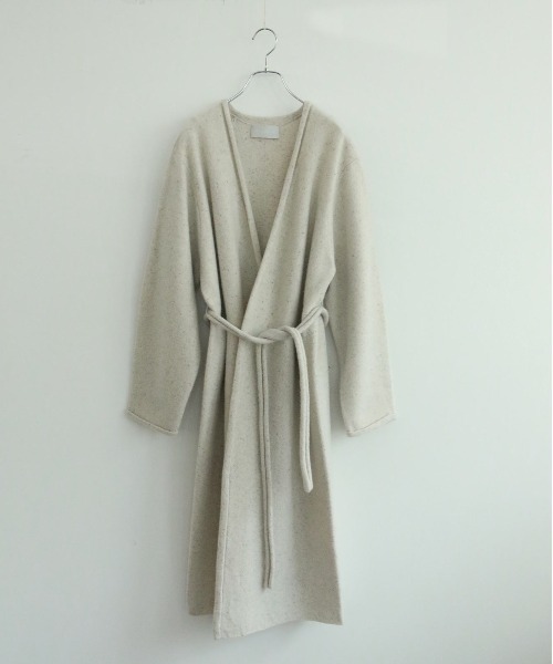 WALANCE(ワランス)の「boiled wool long cardigan(カーディガン/ボレロ・レディース・チャコール/ライトベージュ・FREE)」の9枚目の写真