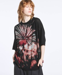 MAISON SPECIAL(]XyV)́sUNISEXtPrime-Over HANABI Short Sleeve Crew Neck Knit T-Shirt/vCI[o[ԉ΃V[gX[uN[lbNTVcyMAISON SPECIAL/]XyVz(jbg/Z[^[)