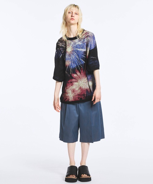 【美品】Maison Special 20AW レオパードクルーネックニット 美品】Maison Special 20AW レオパードクルーネックニット