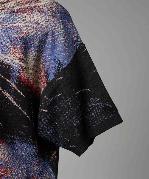 MAISON SPECIAL（メゾンスペシャル）の「《UNISEX》Prime-Over HANABI Short Sleeve Crew Neck Knit T-Shirt/プライムオーバー花火ショートスリーブクルーネックTシャツ【MAISON SPECIAL/メゾンスペシャル】（ニット/セーター・メンズ・その他2/その他1・2/1/0）」の13枚目の写真