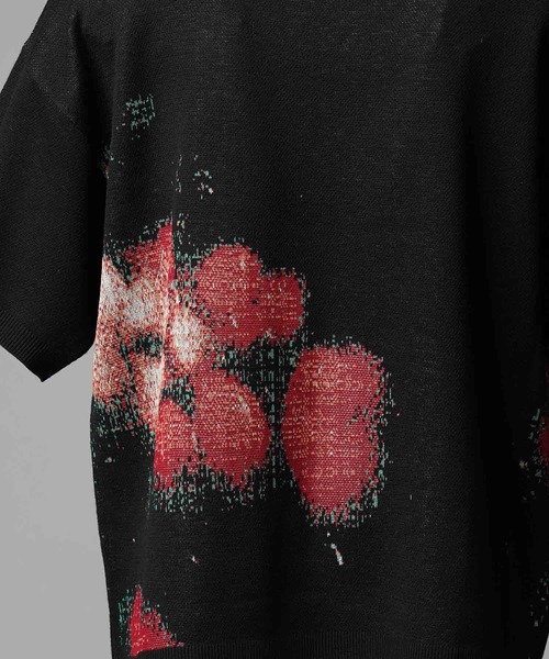 UNISEX》Prime-Over HANABI Short Sleeve Crew Neck Knit T-Shirt