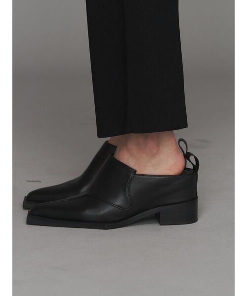 UN3D.（アンスリード）の「SQUARE EDGE POINTED SABO / スクエアエッジポインテッドサボ（サンダル・レディース・その他1/ブラック・38/37/36）」の4枚目の写真