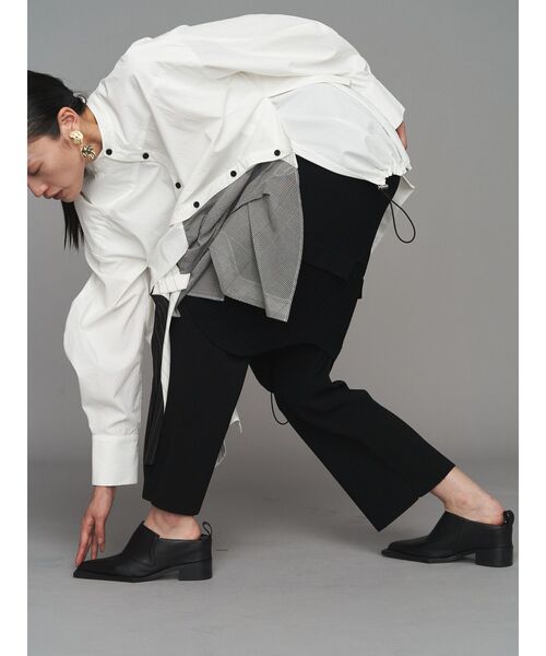 UN3D.（アンスリード）の「SQUARE EDGE POINTED SABO / スクエアエッジポインテッドサボ（サンダル・レディース・その他1/ブラック・38/37/36）」の5枚目の写真