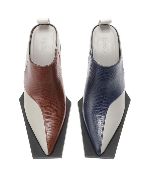 UN3D.（アンスリード）の「SQUARE EDGE POINTED SABO / スクエアエッジポインテッドサボ（サンダル・レディース・その他1/ブラック・38/37/36）」の7枚目の写真