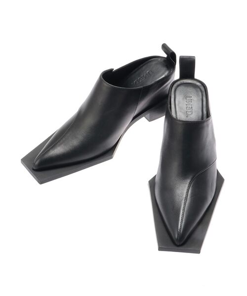 UN3D.（アンスリード）の「SQUARE EDGE POINTED SABO / スクエアエッジポインテッドサボ（サンダル・レディース・その他1/ブラック・38/37/36）」の14枚目の写真