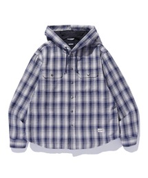 XLARGE(GNXg[W)HOODED FLANNEL SHIRT(Vc/uEX)