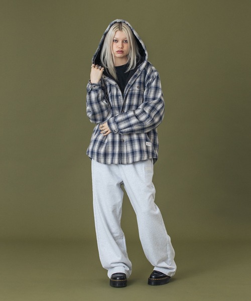 XLARGE（エクストララージ）の「HOODED FLANNEL SHIRT（シャツ/ブラウス・メンズ・ブラック/ブラウン/ネイビー・S/M/L/XL）」の7枚目の写真