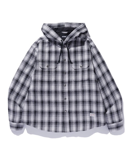 XLARGE（エクストララージ）の「HOODED FLANNEL SHIRT（シャツ/ブラウス・メンズ・ブラック/ブラウン/ネイビー・S/M/L/XL）」の20枚目の写真