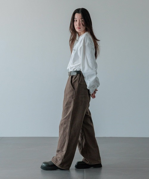 LOWRYS FARM（ローリーズファーム）の「【LFM(U)】ＣＲＥＷ　ＮＥＣＫＴ／ロングスリーブ　 581153（Tシャツ/カットソー・メンズ・ホワイト/ブラウン/グリーン/ブラック/グレー/イエロー・SMALL/MEDIUM/LARGE）」の19枚目の写真