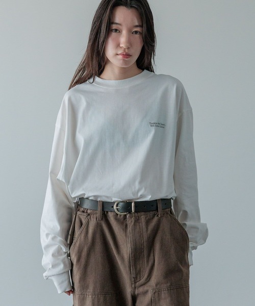 LOWRYS FARM（ローリーズファーム）の「【LFM(U)】ＣＲＥＷ　ＮＥＣＫＴ／ロングスリーブ　 581153（Tシャツ/カットソー・メンズ・ホワイト/ブラウン/グリーン/ブラック/グレー/イエロー・SMALL/MEDIUM/LARGE）」の22枚目の写真