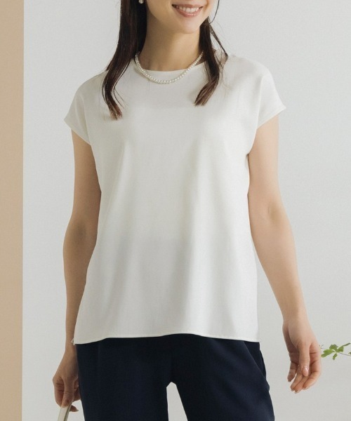 Sono(ソーノ)の「ご自宅でお洗濯可能/日本製/UVカット【SONO/ソーノ】【SONO NAVY/ソーノネイビー】ユーティリティ インナープルオーバー(シャツ/ブラウス・レディース・ネイビー/ブラック/ホワイト・F)」の2枚目の写真