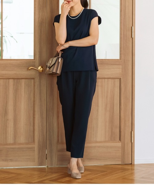 Sono(ソーノ)の「ご自宅でお洗濯可能/日本製/UVカット【SONO/ソーノ】【SONO NAVY/ソーノネイビー】ユーティリティ インナープルオーバー(シャツ/ブラウス・レディース・ネイビー/ブラック/ホワイト・F)」の6枚目の写真