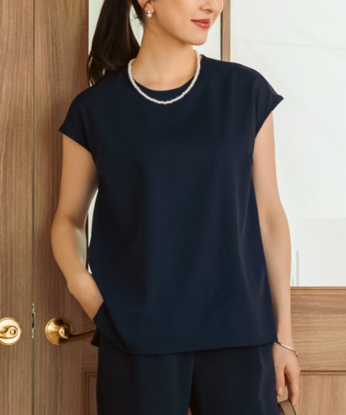 Sono(ソーノ)の「ご自宅でお洗濯可能/日本製/UVカット【SONO/ソーノ】【SONO NAVY/ソーノネイビー】ユーティリティ インナープルオーバー(シャツ/ブラウス・レディース・ネイビー/ブラック/ホワイト・F)」の5枚目の写真