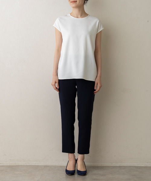 Sono(ソーノ)の「ご自宅でお洗濯可能/日本製/UVカット【SONO/ソーノ】【SONO NAVY/ソーノネイビー】ユーティリティ インナープルオーバー(シャツ/ブラウス・レディース・ネイビー/ブラック/ホワイト・F)」の11枚目の写真