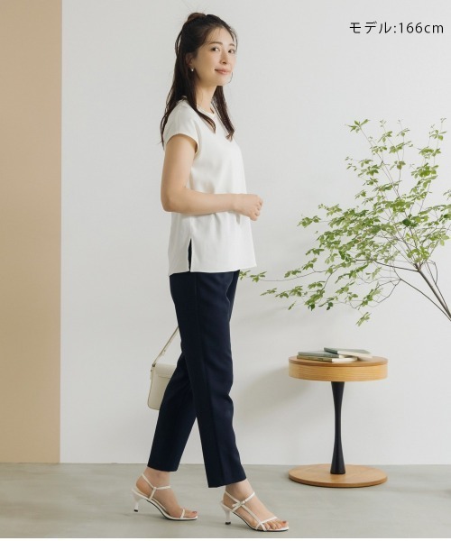 Sono(ソーノ)の「ご自宅でお洗濯可能/日本製/UVカット【SONO/ソーノ】【SONO NAVY/ソーノネイビー】ユーティリティ インナープルオーバー(シャツ/ブラウス・レディース・ネイビー/ブラック/ホワイト・F)」の21枚目の写真