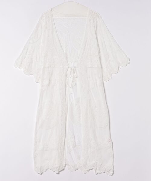 チャイハネ（チャイハネ）の「【チャイハネ】レシアム総レースロングカーディガン（カーディガン/ボレロ・レディース・ブラック/ホワイト・FREE）」の9枚目の写真