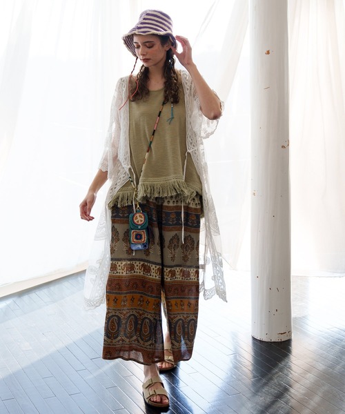 チャイハネ（チャイハネ）の「【チャイハネ】レシアム総レースロングカーディガン（カーディガン/ボレロ・レディース・ブラック/ホワイト・FREE）」の11枚目の写真