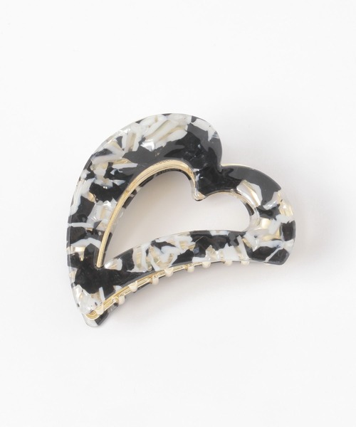 LAKOLE（ラコレ）の「くり抜きハートバンスクリップ / 572563（バレッタ/ヘアクリップ・レディース・ブラック/オフホワイト/ブルー・FREE）」の2枚目の写真