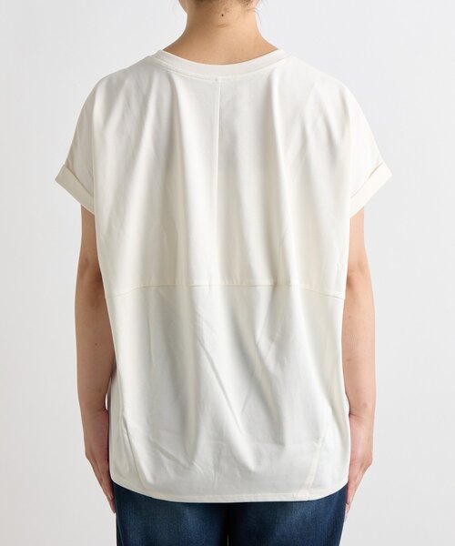 un dix cors（アンディコール）の「《UVカット・速乾・夏に快適◎》冷感プレーティング天竺カットソー（Tシャツ/カットソー・レディース・ホワイト/バーガンディー/グリーン/ブラック・FREE）」の17枚目の写真